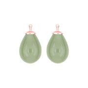 Bøhmisk kvartsglas dråbe farve52 m/rfg sølv - par - Urma.dk