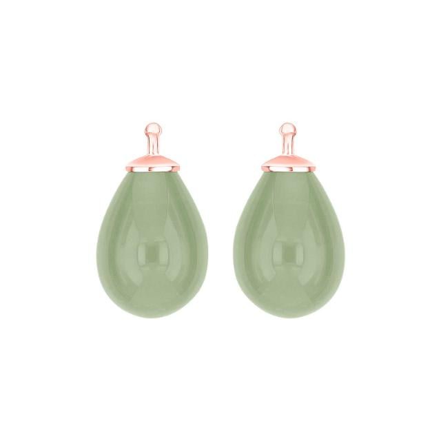 Bøhmisk kvartsglas dråbe farve52 m/rfg sølv - par - Urma.dk