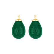 Bøhmisk kvartsglas dråbe farve53 m/fg sølv - par - Urma.dk