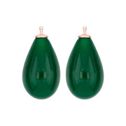 Bøhmisk kvartsglas dråbe farve53 m/rfg sølv - par - Urma.dk