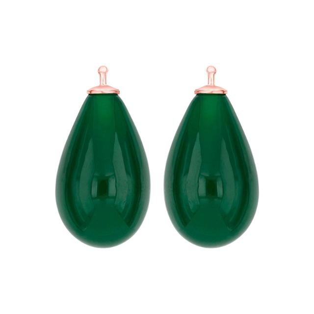 Bøhmisk kvartsglas dråbe farve53 m/rfg sølv - par - Urma.dk