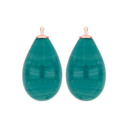 Bøhmisk kvartsglas dråbe farve58 m/rfg sølv - par - Urma.dk