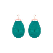 Bøhmisk kvartsglas dråbe farve58 m/rfg sølv - par - Urma.dk