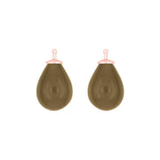 Bøhmisk kvartsglas dråbe farve61 m/rfg sølv - par - Urma.dk