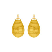 Bøhmisk kvartsglas dråbe farve66 m/fg sølv - par - Urma.dk