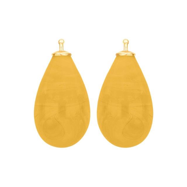 Bøhmisk kvartsglas dråbe farve66 m/fg sølv - par - Urma.dk