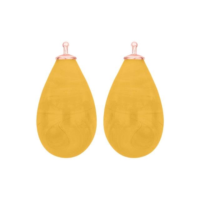 Bøhmisk kvartsglas dråbe farve66 m/rfg sølv - par - Urma.dk