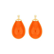 Bøhmisk kvartsglas dråbe farve68 m/fg sølv - par - Urma.dk