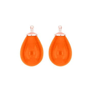 Bøhmisk kvartsglas dråbe farve68 m/rfg sølv - par - Urma.dk