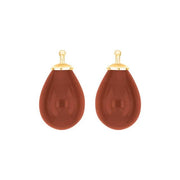 Bøhmisk kvartsglas dråbe farve70 m/fg sølv - par - Urma.dk