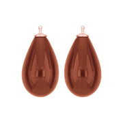 Bøhmisk kvartsglas dråbe farve70 m/rfg sølv - par - Urma.dk