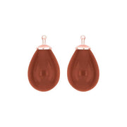 Bøhmisk kvartsglas dråbe farve70 m/rfg sølv - par - Urma.dk