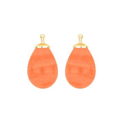 Bøhmisk kvartsglas dråbe farve75 m/fg sølv - par - Urma.dk