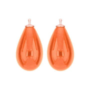 Bøhmisk kvartsglas dråbe farve75 m/rfg sølv - par - Urma.dk