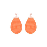 Bøhmisk kvartsglas dråbe farve75 m/rfg sølv - par - Urma.dk