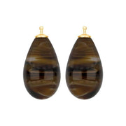 Bøhmisk kvartsglas dråbe farve83 m/fg sølv - par - Urma.dk