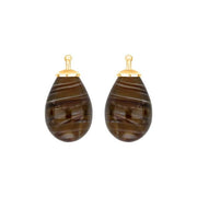 Bøhmisk kvartsglas dråbe farve83 m/fg sølv - par - Urma.dk