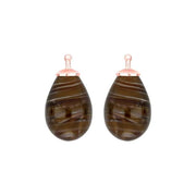 Bøhmisk kvartsglas dråbe farve83 m/rfg sølv - par - Urma.dk