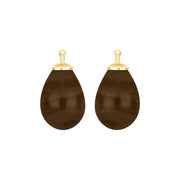 Bøhmisk kvartsglas dråbe farve85 m/fg sølv - par - Urma.dk