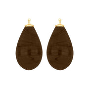 Bøhmisk kvartsglas dråbe farve85 m/fg sølv - par - Urma.dk