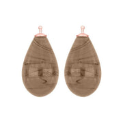 Bøhmisk kvartsglas dråbe farve85 m/rfg sølv - par - Urma.dk