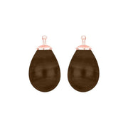 Bøhmisk kvartsglas dråbe farve85 m/rfg sølv - par - Urma.dk