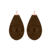 Bøhmisk kvartsglas dråbe farve85 m/rfg sølv - par - Urma.dk