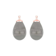 Bøhmisk kvartsglas dråbe farve92 m/rfg sølv - par - Urma.dk