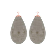 Bøhmisk kvartsglas dråbe farve92 m/rfg sølv - par - Urma.dk