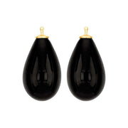 Bøhmisk kvartsglas dråbe farve95 m/fg sølv - par - Urma.dk