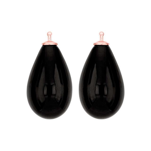 Bøhmisk kvartsglas dråbe farve95 m/rfg sølv - par - Urma.dk