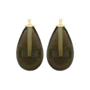 Bøhmisk kvartsglas dråbe farve97 m/fg sølv - par - Urma.dk