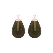 Bøhmisk kvartsglas dråbe farve97 m/rfg sølv - par - Urma.dk