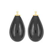 Bøhmisk kvartsglas dråbe farve98 m/fg sølv - par - Urma.dk