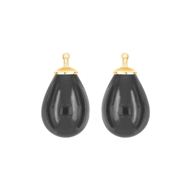 Bøhmisk kvartsglas dråbe farve98 m/fg sølv - par - Urma.dk