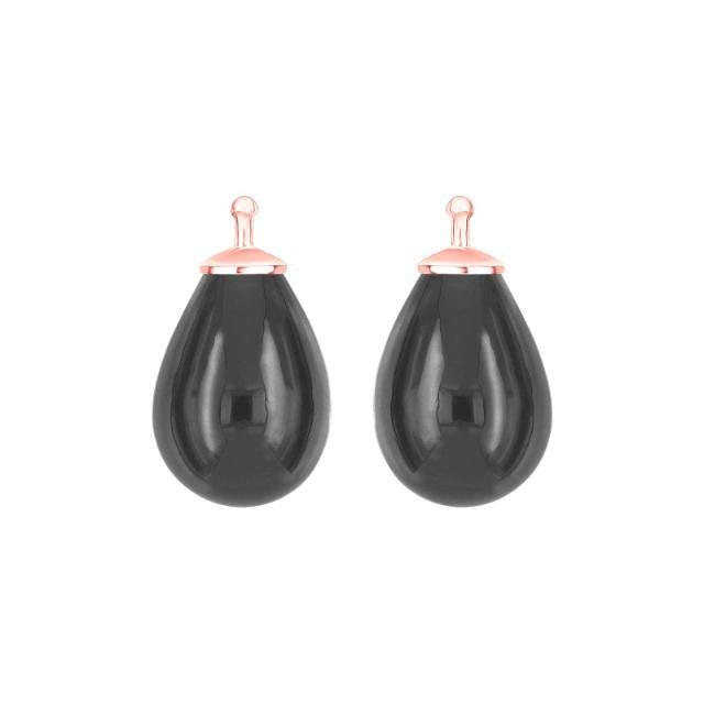 Bøhmisk kvartsglas dråbe farve98 m/rfg sølv - par - Urma.dk