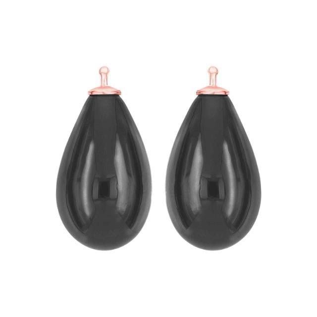 Bøhmisk kvartsglas dråbe farve98 m/rfg sølv - par - Urma.dk