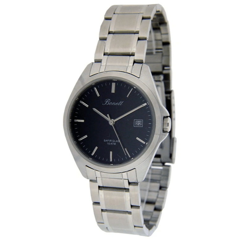 Bonett 10ATM Safir glas m/dato Ø36mm 1512SS - Urma.dk