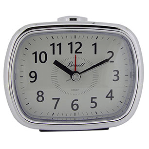 Bonett B:11cm H8,5cm Glidende sek. viser, Lys , Snooze, BIB TB921 - Urma.dk
