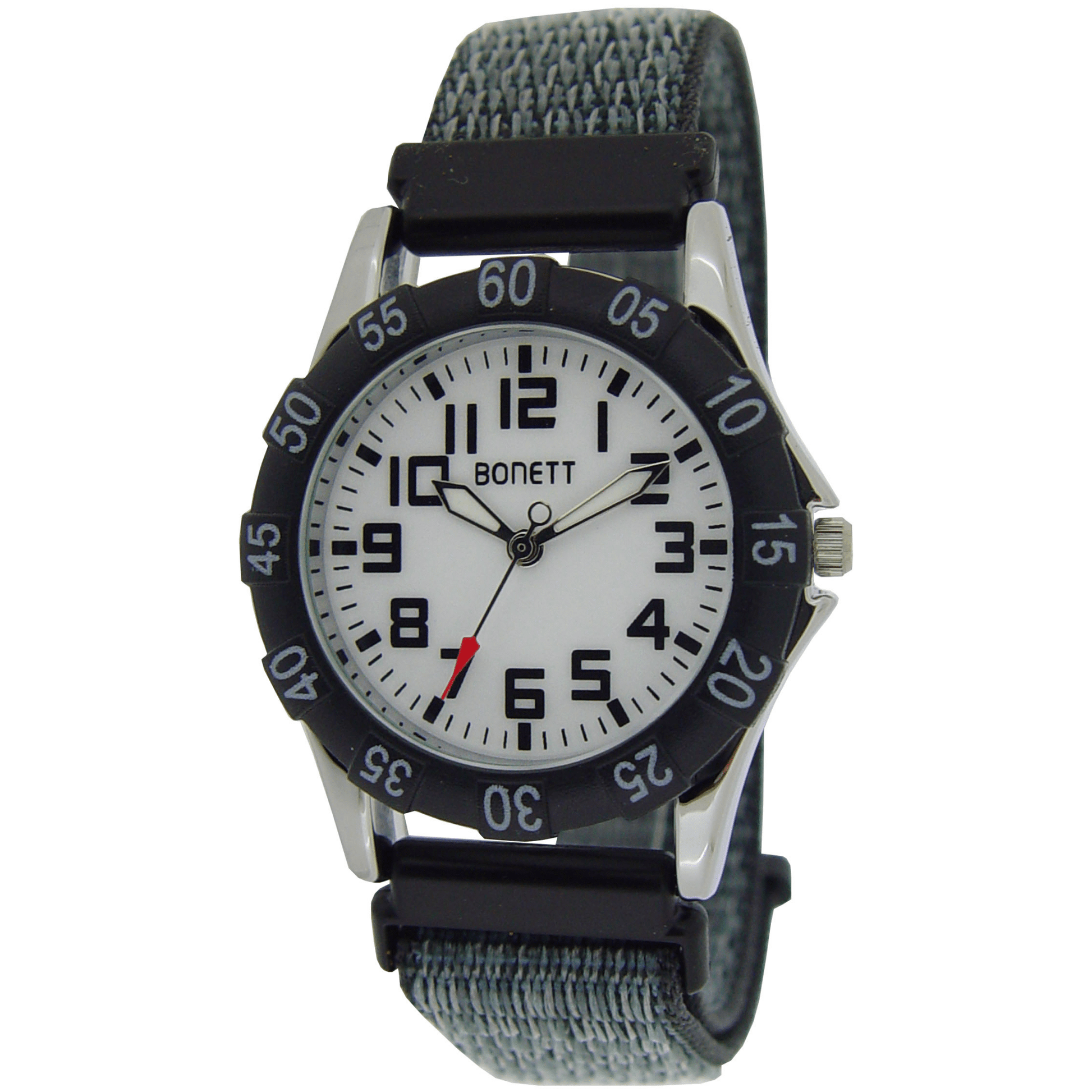 Bonett Børneure Velcro - rem Ø34mm 1507H - Urma.dk