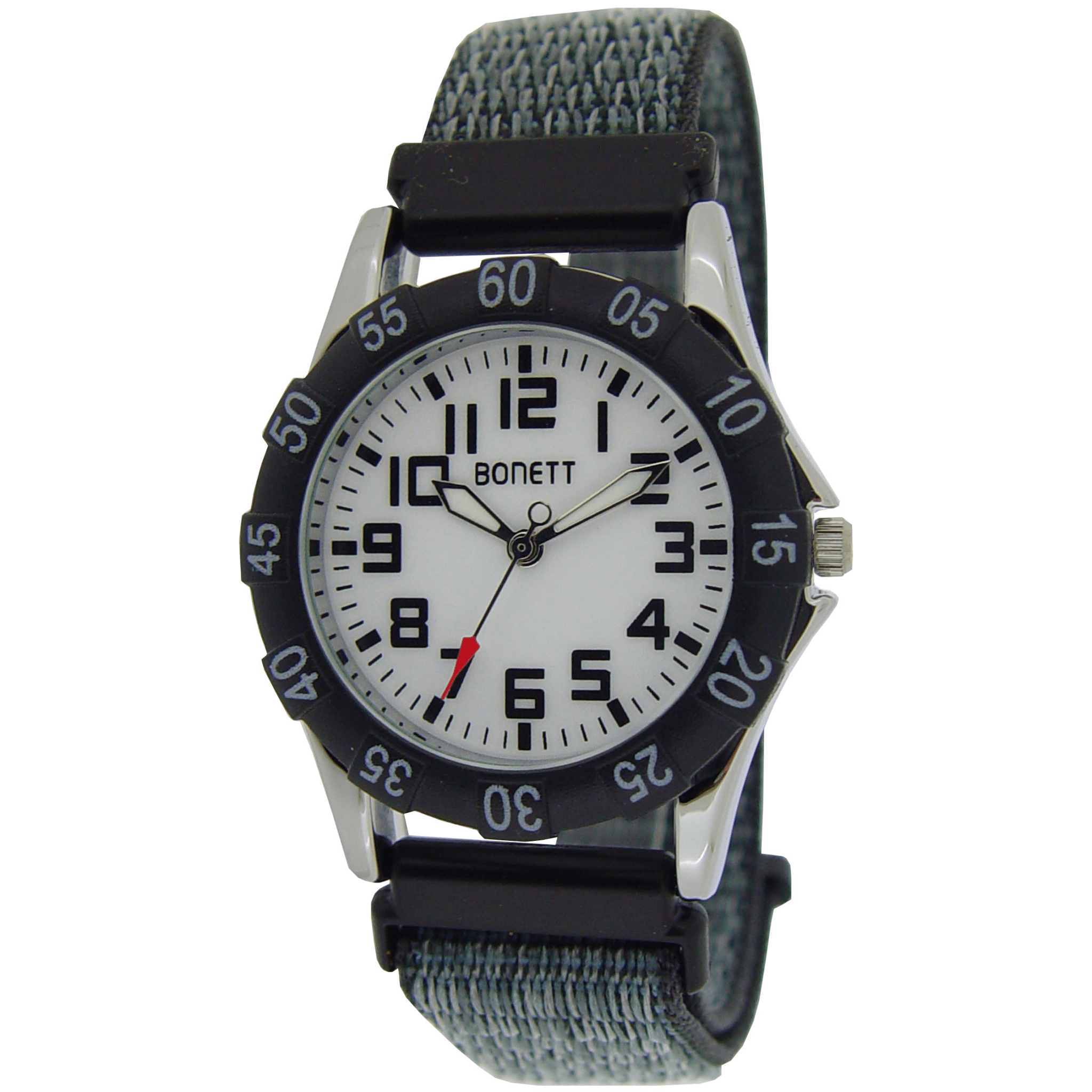 Bonett Børneure Velcro - rem Ø34mm 1507H - Urma.dk