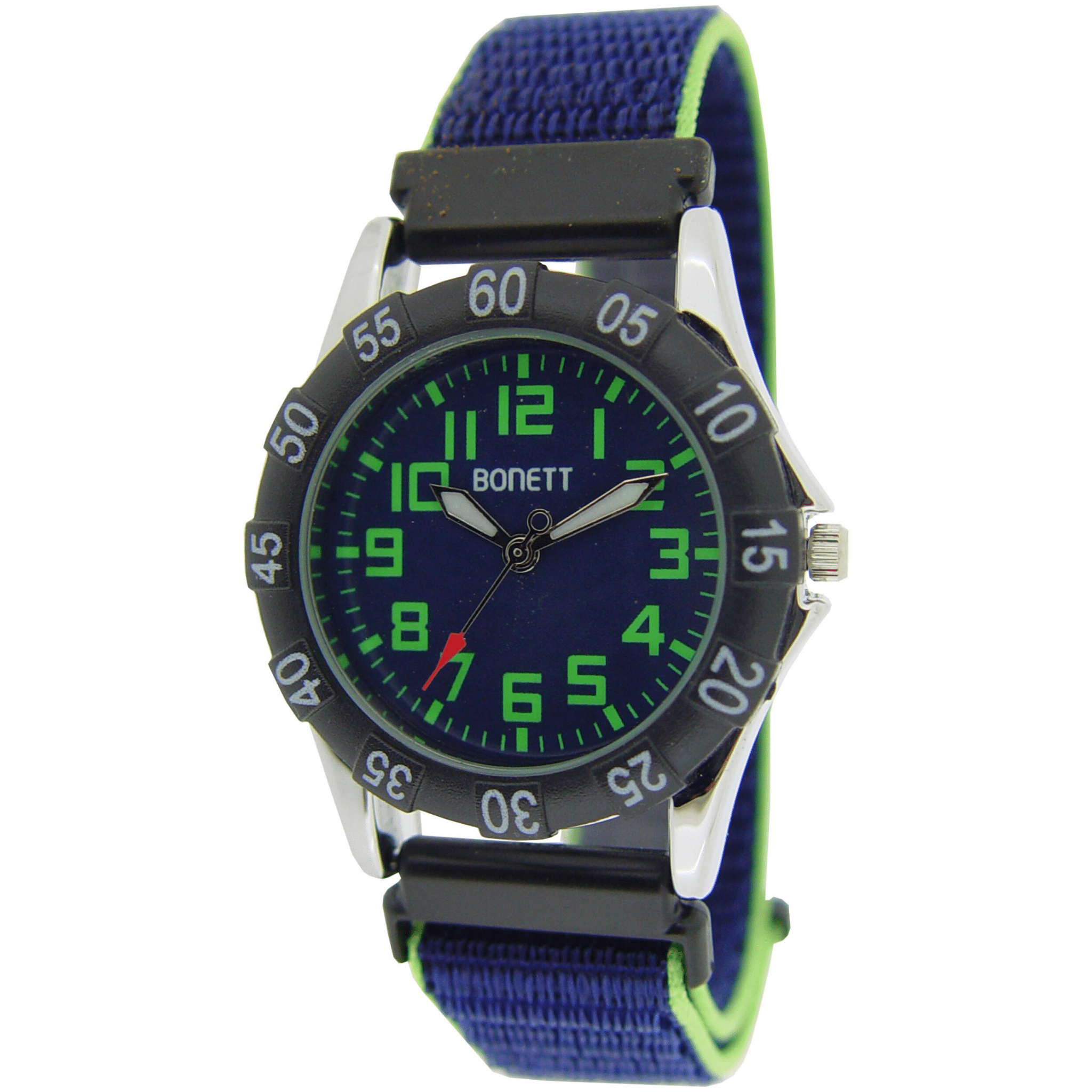 Bonett Børneure Velcro - rem Ø34mm 1507LB - Urma.dk