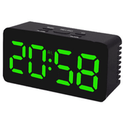 Bonett H:5,5cm B:10,5cm 220V, Dato, Temperatur, Lys sensor, BIB SB3658.1 - Urma.dk
