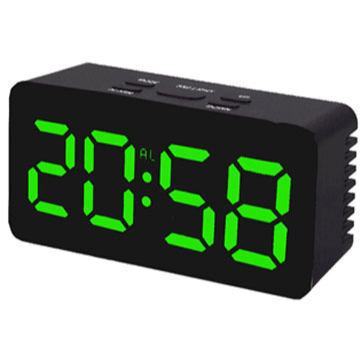 Bonett H:5,5cm B:10,5cm 220V, Dato, Temperatur, Lys sensor, BIB SB3658.1 - Urma.dk