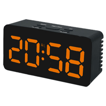 Bonett H:5,5cm B:10,5cm 220V, Dato, Temperatur, Lys sensor, BIB SB3658.3 - Urma.dk