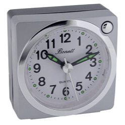 Bonett H6:cm B:6cm Glidende sek. viser, Lys, Snooze, BIB (æske m/12stk) T0703 - Urma.dk