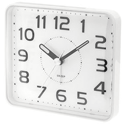 Bonett H:9,5cm B:10,5cm Glidende sek. viser, Lys, Snooze, Stigende alarm, BIB SRP882.1 - Urma.dk