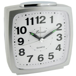 Bonett H:9.5cm B:9,5cm Glidende sek. viser, Lys, Snooze, KLOKKE T0310G - Urma.dk