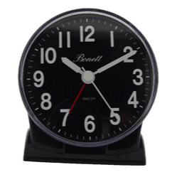 Bonett H:9cm B:8cm Glidende sek. viser, Snooze, Lys, BIB TB567S - Urma.dk