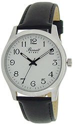 Bonett herreur med sort læderrem - 37 mm - Urma.dk